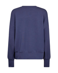 Mos Mosh Nima O-LS  Sweatshirt in Crown Blue 177510 - Pre-Order July Delivery