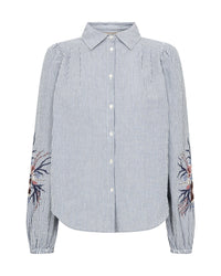 Mos Mosh Ciu Oxfo Shirt in Crown Blue 177980 - Pre-Order July Delivery