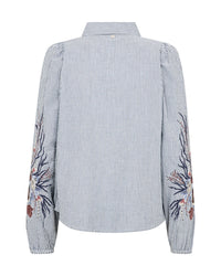 Mos Mosh Ciu Oxfo Shirt in Crown Blue 177980 - Pre-Order July Delivery