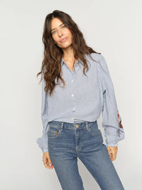 Mos Mosh Ciu Oxfo Shirt in Crown Blue 177980 - Pre-Order July Delivery