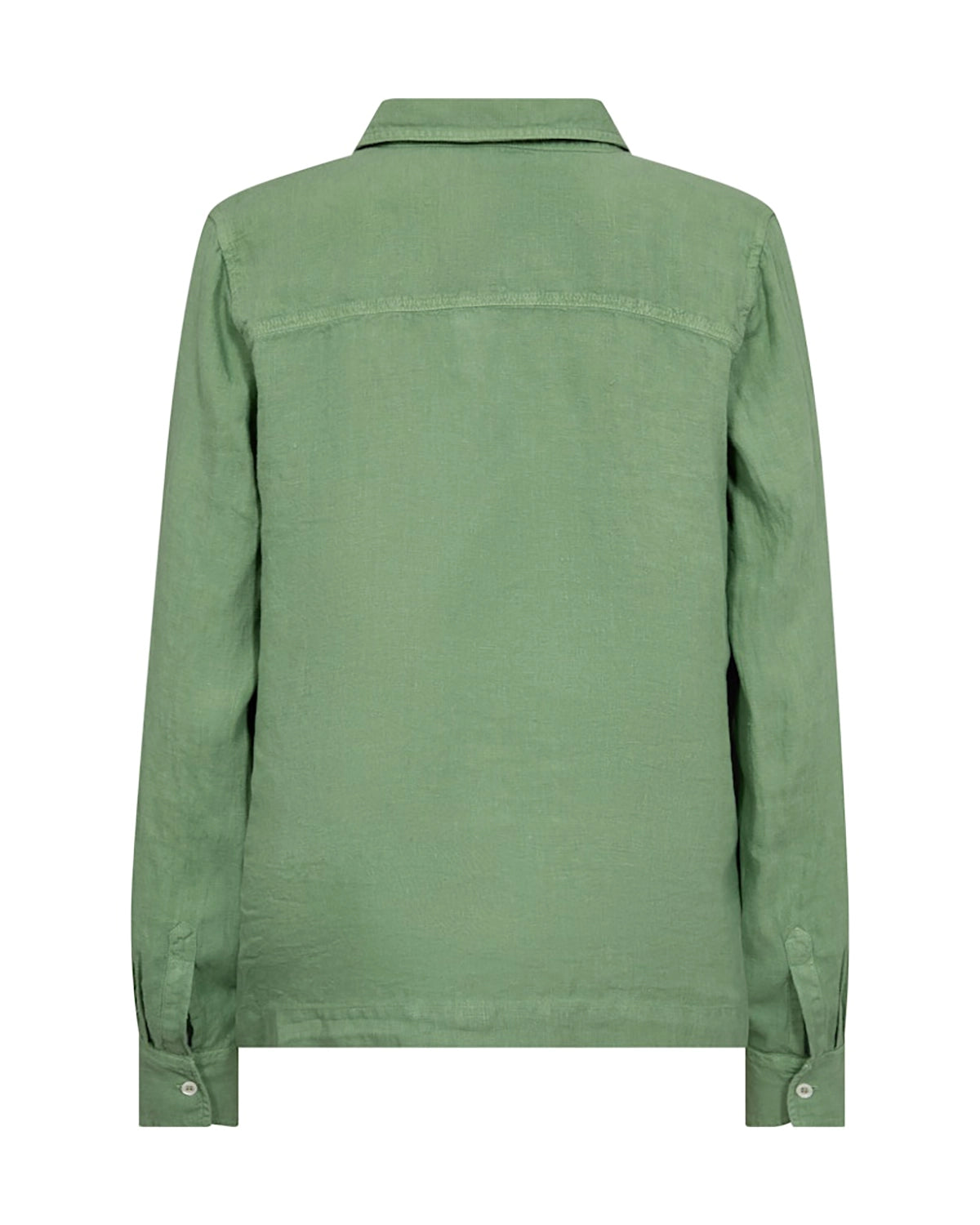 Mos Mosh Enna Linen Pocket Blouse in Turf Green 168430 - Pre-Order July Delivery