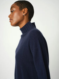 Mos Mosh Aima Cashmere Highneck Knit in Maritime Blue 165720