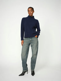Mos Mosh Aima Cashmere Highneck Knit in Maritime Blue 165720