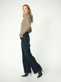 Mos Mosh Relena Rib Polo Knit in Falcon 173080