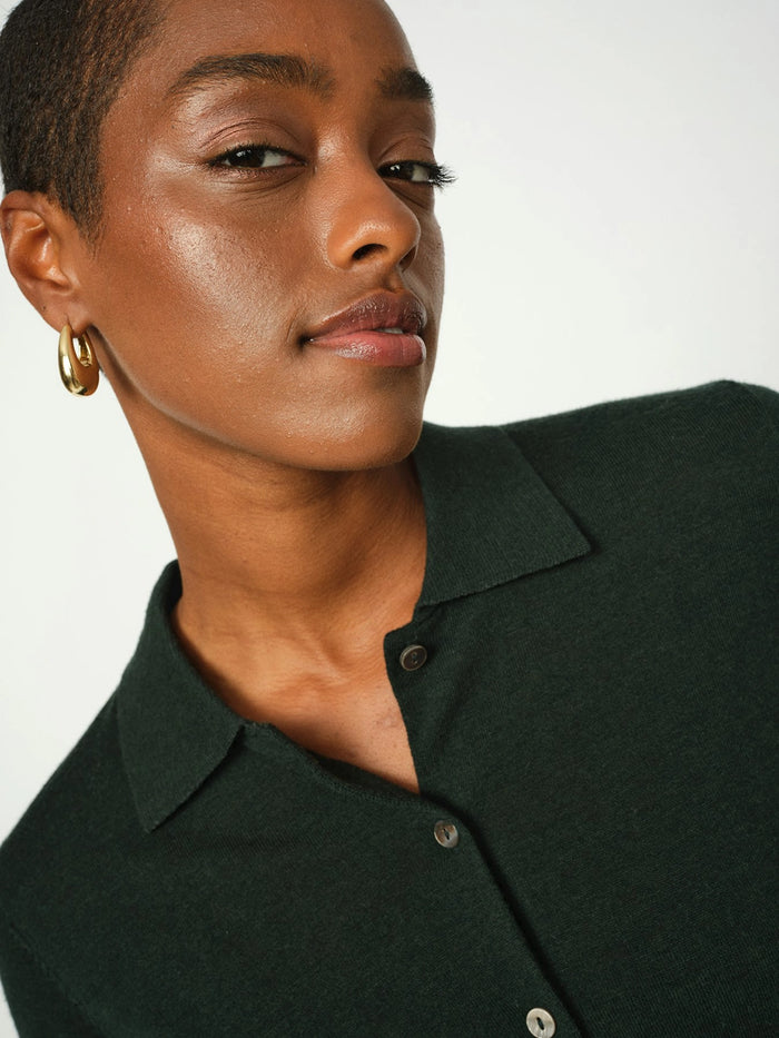 Mos Mosh Relena Flip Knit Cardigan in Scarab 173110