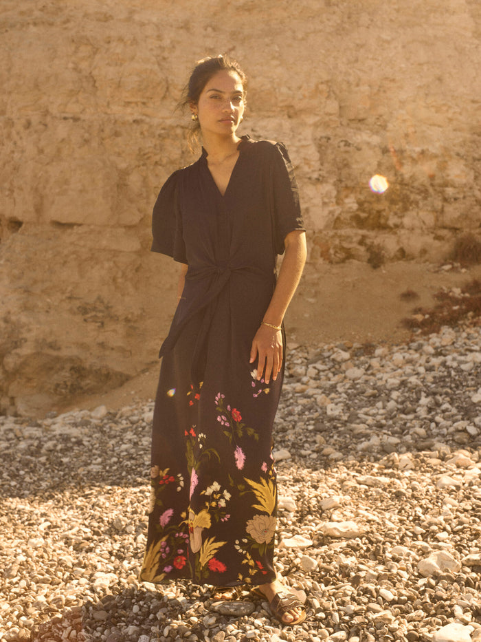 Mos Mosh Wandi Flowwi Dress in Black 180180