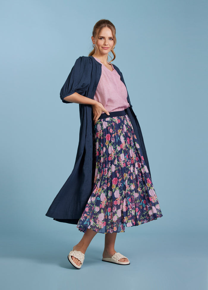 Madly Sweetly by Loobies Story Fuchsiaristic Pleated Skirt MS1002F