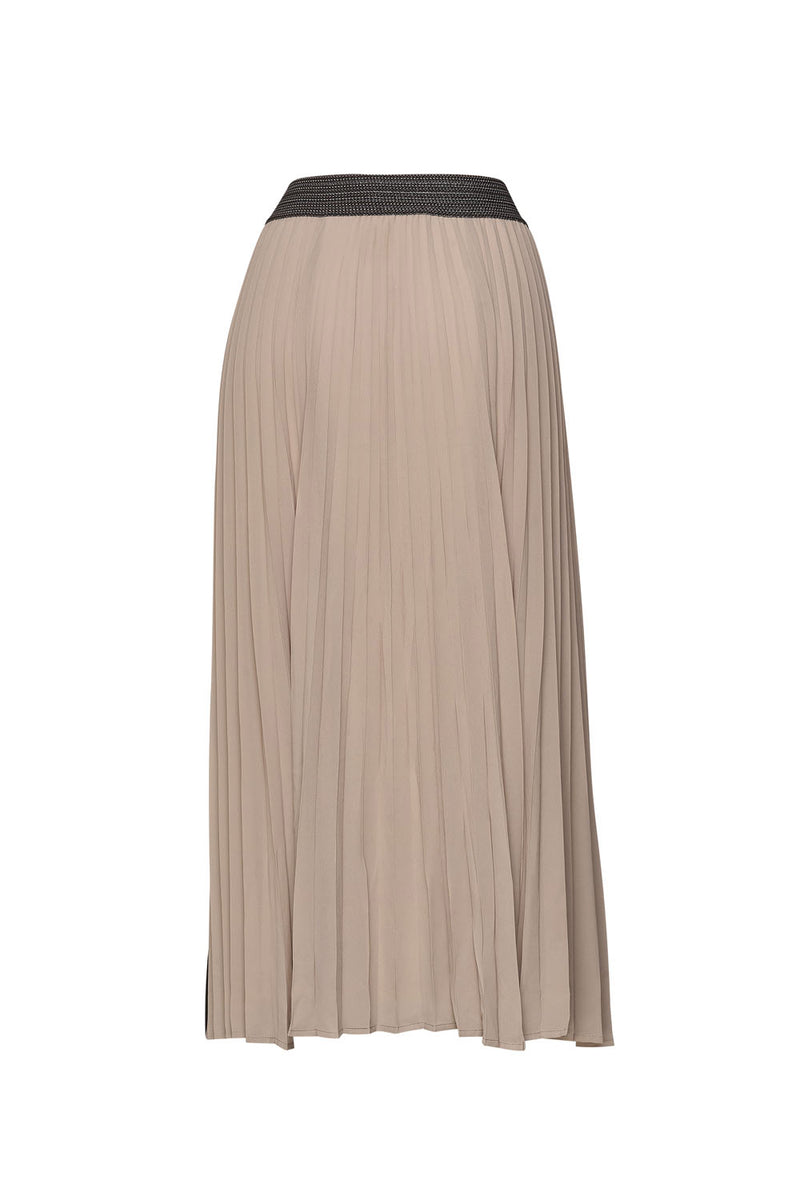 Madly Sweetly by Loobies Story Just Pleat It Skirt in Taupe MS1224Pl