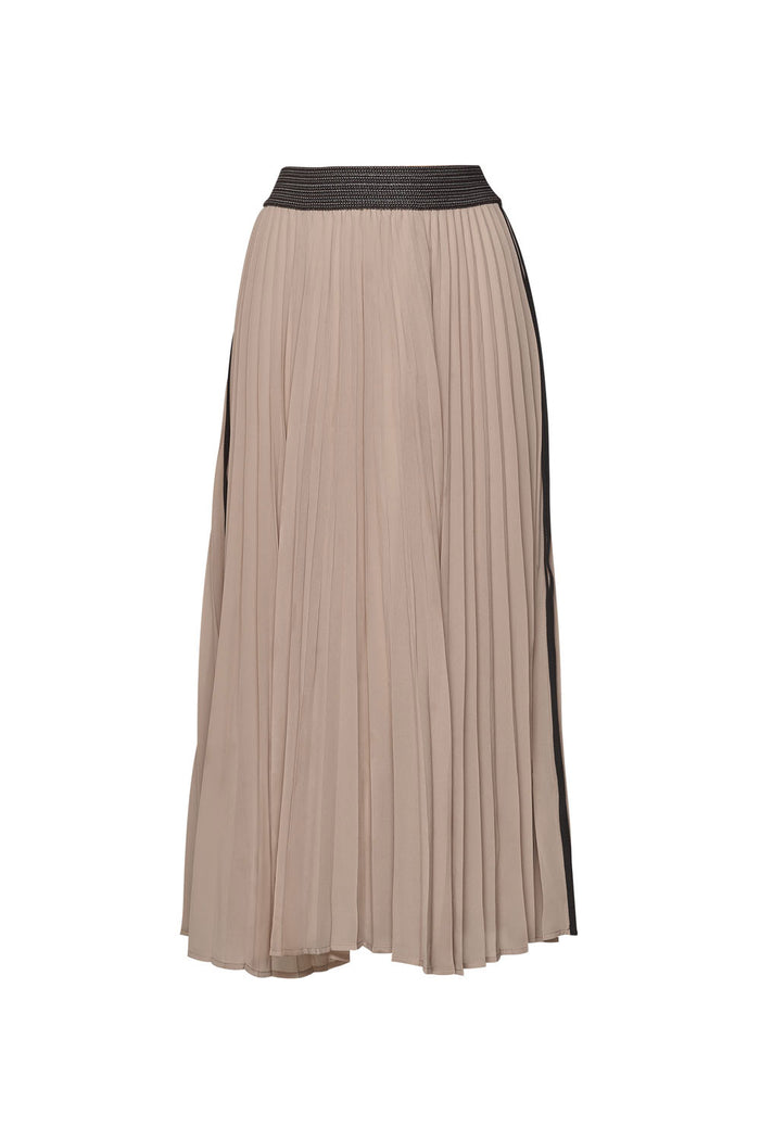 Madly Sweetly by Loobies Story Just Pleat It Skirt in Taupe MS1224Pl
