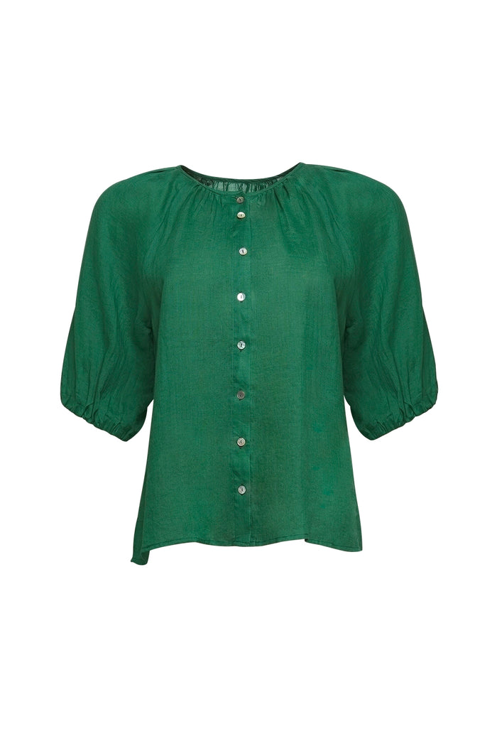 Madly Sweetly by Loobie's Story Colourwheel Blouse Palm Green MS1407PL