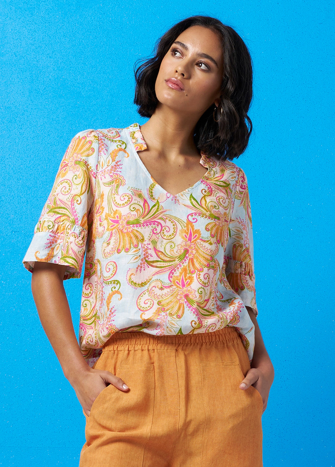 Madly Sweetly by Loobie's Story Fond of You Top Blue Multi MS1408