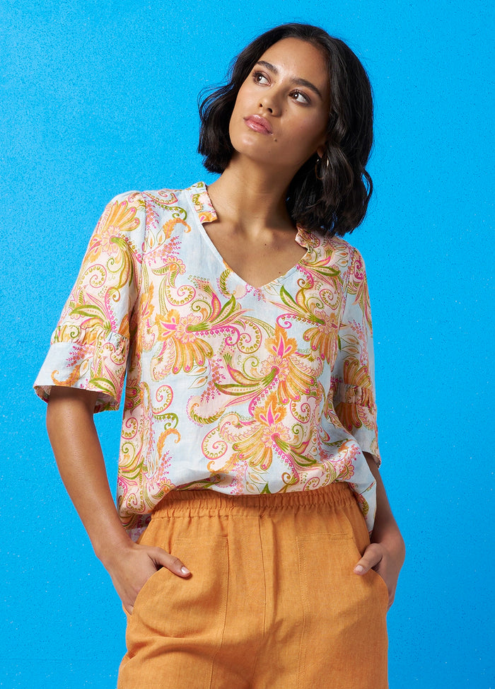 Madly Sweetly by Loobie's Story Fond of You Top Blue Multi MS1408