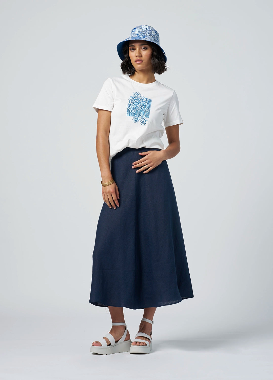 Madly Sweetly by Loobie's Story Sunshine Skirt Navy MS1429