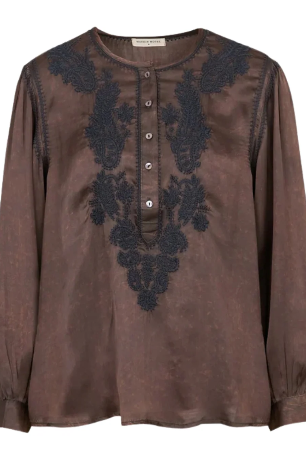 Maison Hotel Clotilde Blouse in Mystic Green