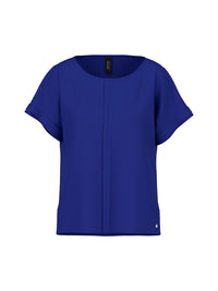 Marc Cain Loose-fitting flowing material blouse in Iolite AA 51.02 W90
