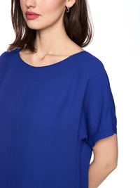 Marc Cain Loose-fitting flowing material blouse in Iolite AA 51.02 W90