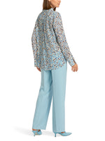 MarcCain Printed Blouse with V Neck UC5507W34