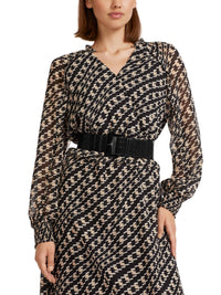 MarcCain Crocodile-look Cowhide Belt UCG104L04