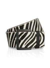 Marc Cain Leather Belt With Fun Fur WC G1.04 L06