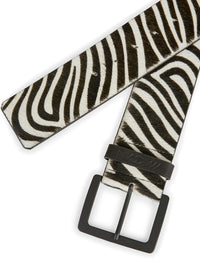 Marc Cain Leather Belt With Fun Fur WC G1.04 L06
