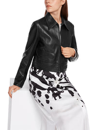 Marc Cain Soft leather jacket with jersey insert WC 31.03 L01