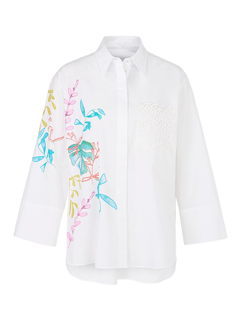 Marc Cain Organic Cotton Shirt Blouse with Print YC 51.34 W94