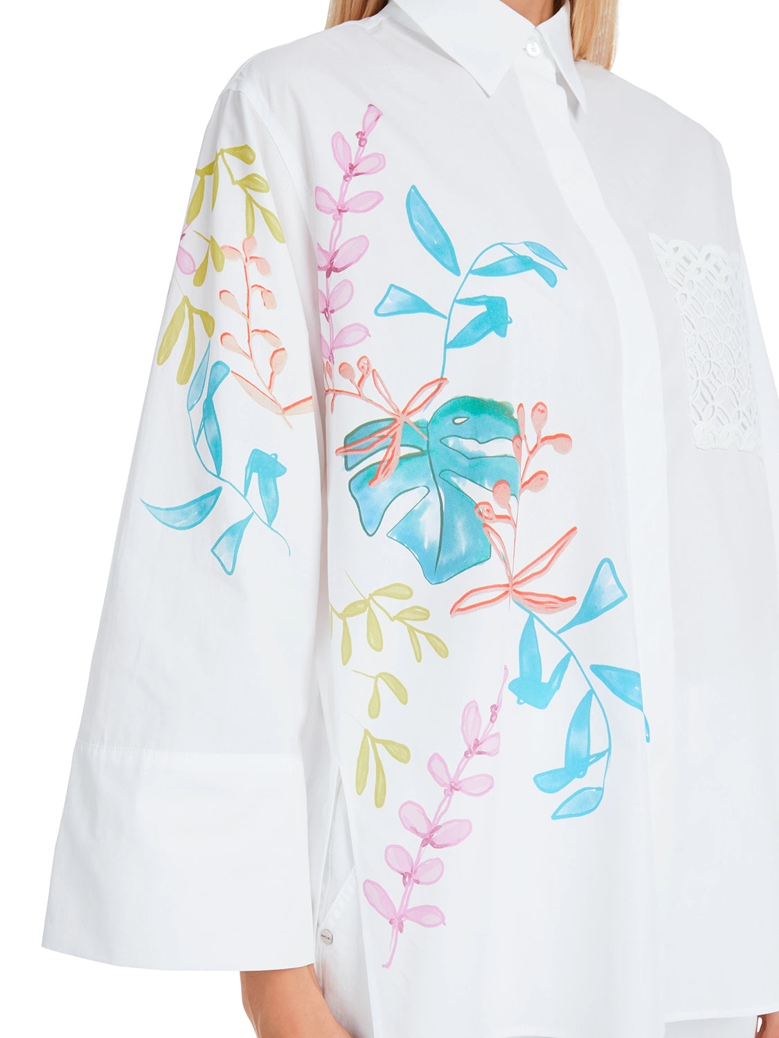 Marc Cain Organic Cotton Shirt Blouse with Print YC 51.34 W94