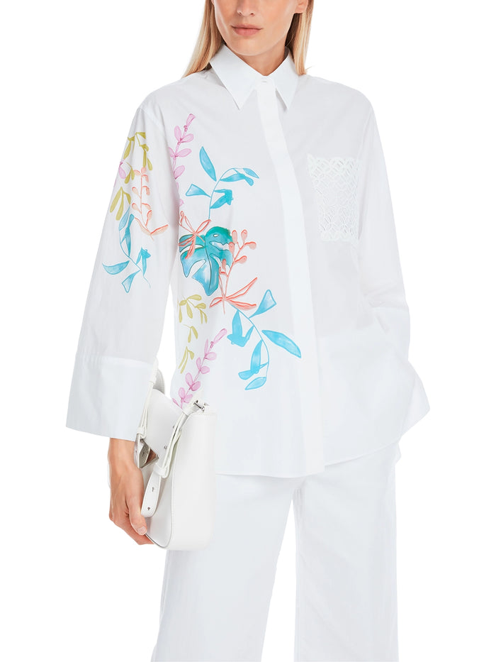 Marc Cain Organic Cotton Shirt Blouse with Print YC 51.34 W94