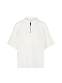 Marc Cain Plain Blouse with Balloon Sleeves YC 51.42 W86