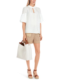 Marc Cain Plain Blouse with Balloon Sleeves YC 51.42 W86