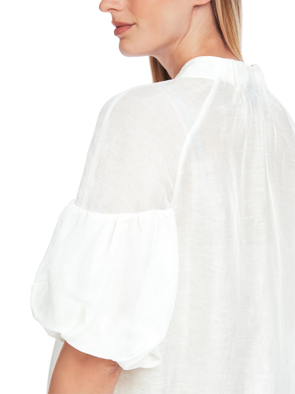 Marc Cain Plain Blouse with Balloon Sleeves YC 51.42 W86