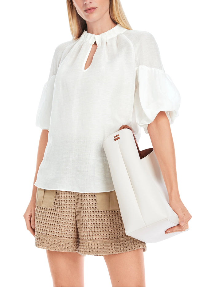 Marc Cain Plain Blouse with Balloon Sleeves YC 51.42 W86