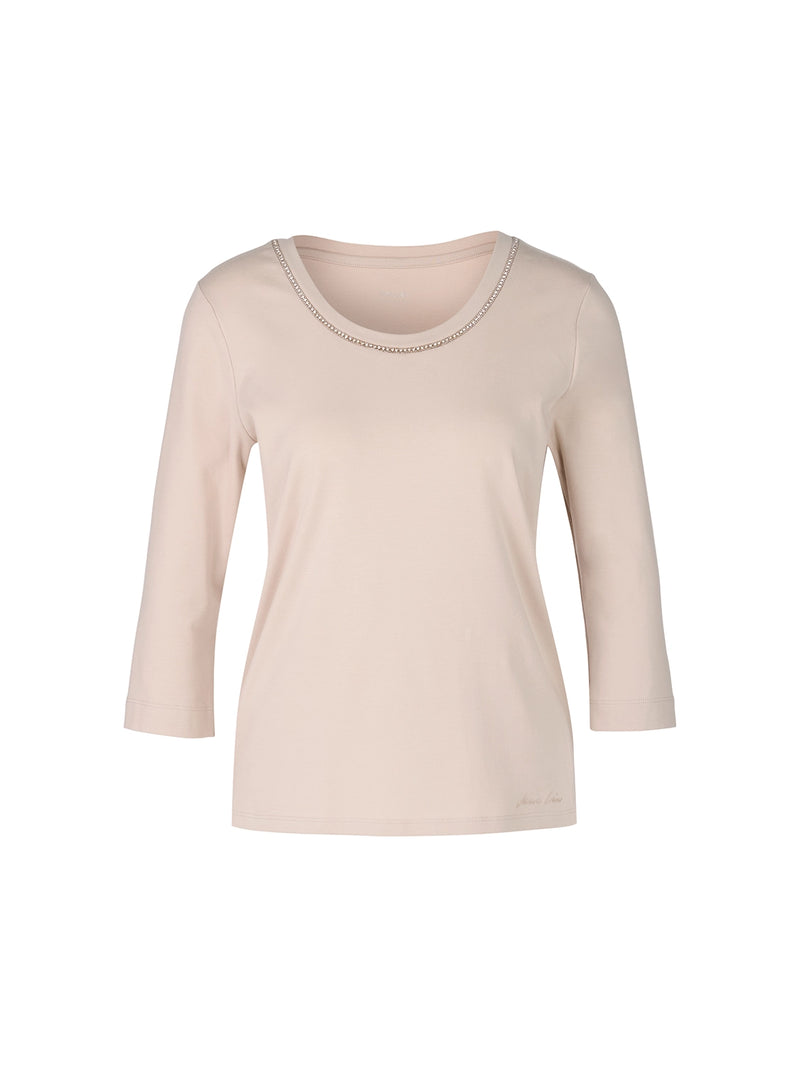 Marc Cain T-shirt with pearl embellishment YC 48.25 J15 - Pre-Order May Delivery