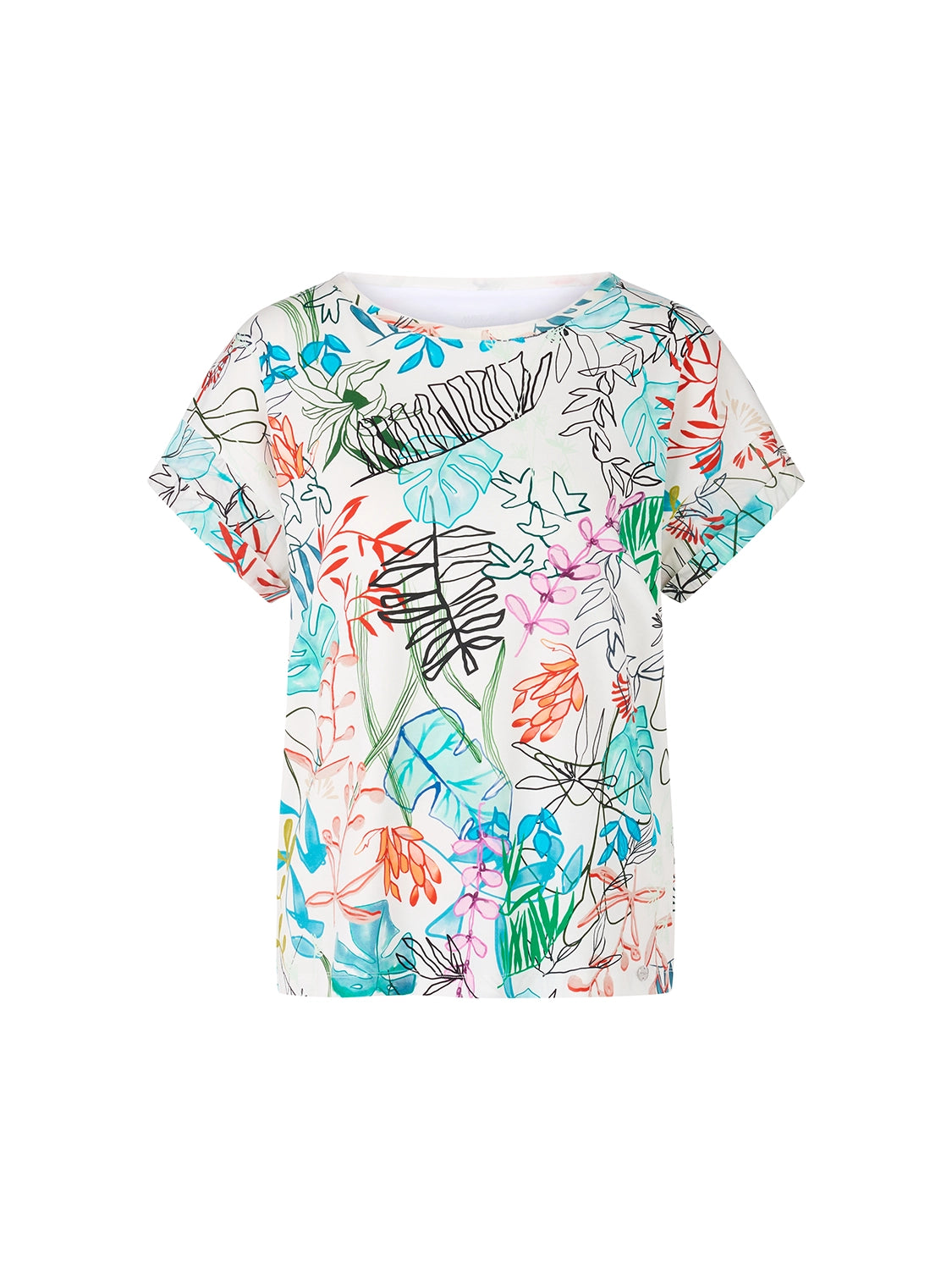 Marc Cain Oversized T-shirt with Leaf Design YC 48.67 J51