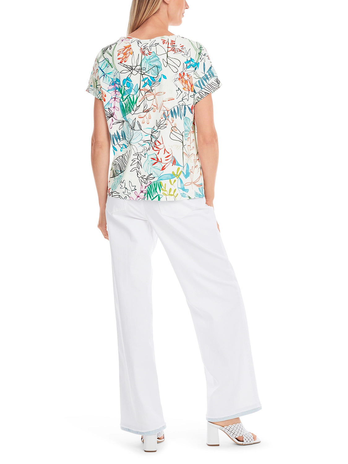 Marc Cain Oversized T-shirt with Leaf Design YC 48.67 J51