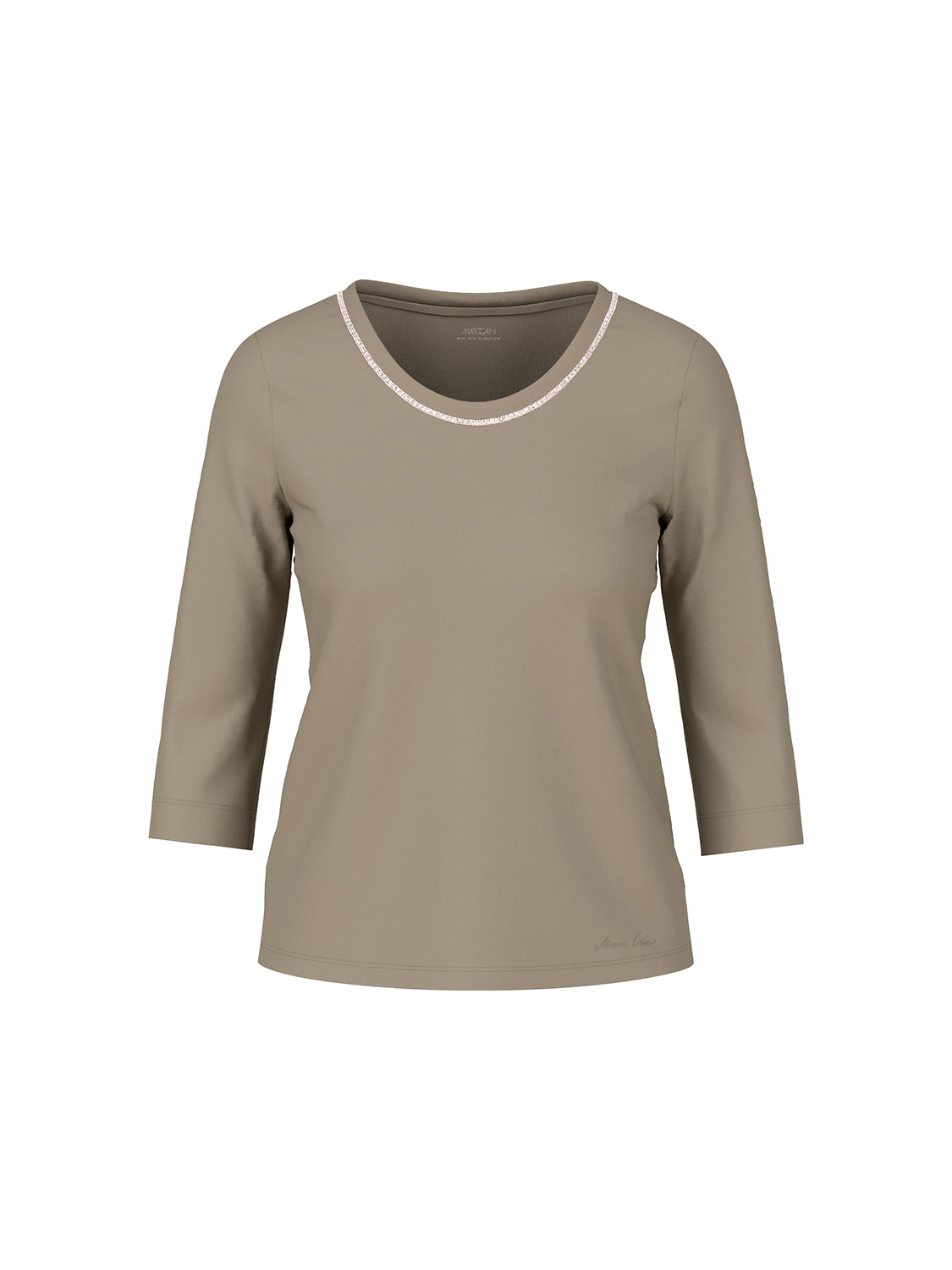 Marc Cain T-shirt with pearl embellishment YC 48.25 J15 - Pre-Order May Delivery