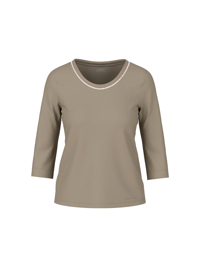 Marc Cain T-shirt with pearl embellishment YC 48.25 J15 - Pre-Order May Delivery