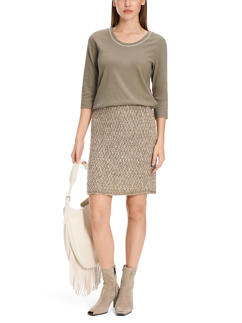 Marc Cain T-shirt with pearl embellishment YC 48.25 J15 - Pre-Order May Delivery