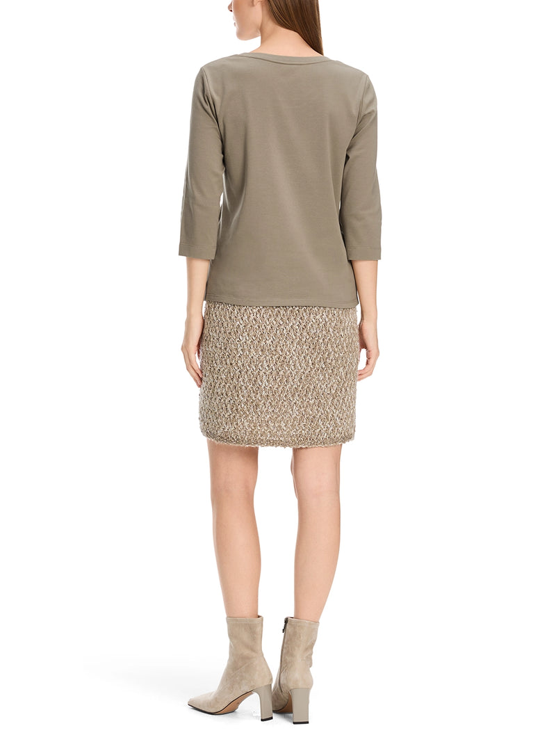 Marc Cain T-shirt with pearl embellishment YC 48.25 J15 - Pre-Order May Delivery