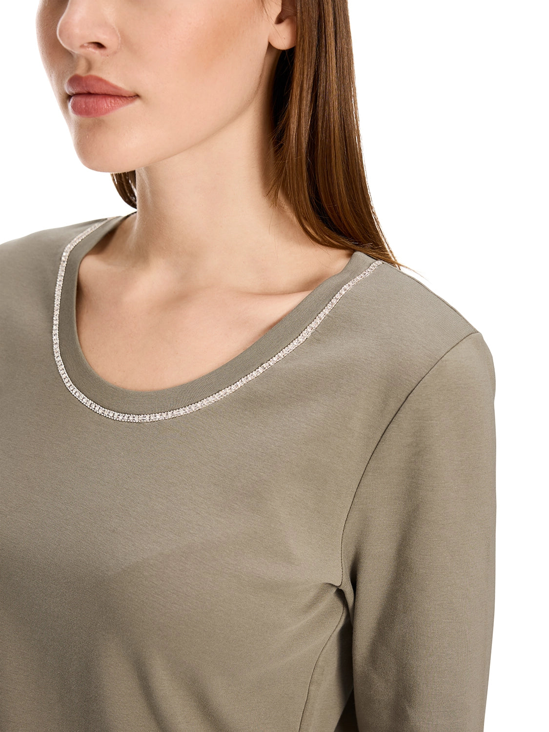 Marc Cain T-shirt with pearl embellishment YC 48.25 J15 - Pre-Order May Delivery