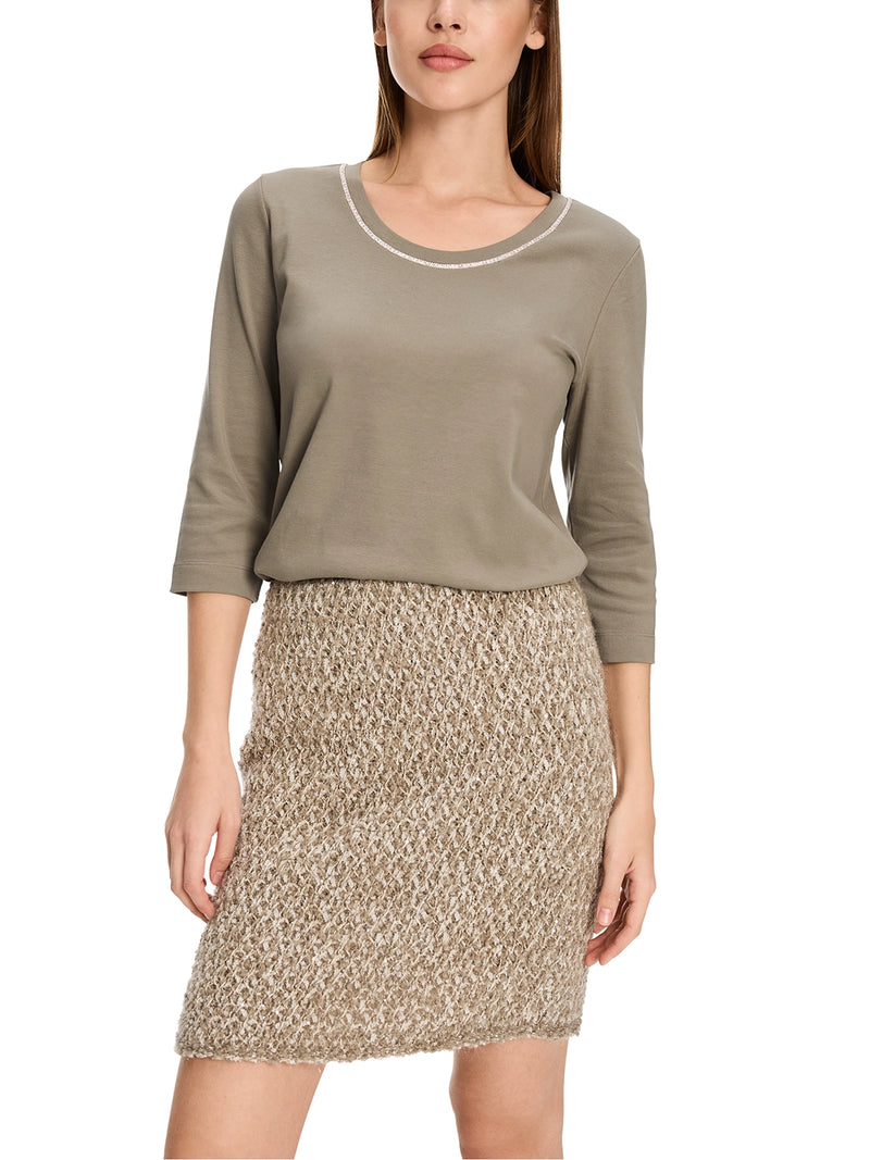 Marc Cain T-shirt with pearl embellishment YC 48.25 J15 - Pre-Order May Delivery