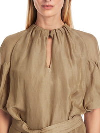 Marc Cain Plain Mini Dress with Balloon Sleeves YC 21.49 W86
