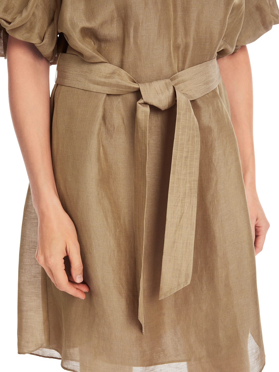 Marc Cain Plain Mini Dress with Balloon Sleeves YC 21.49 W86