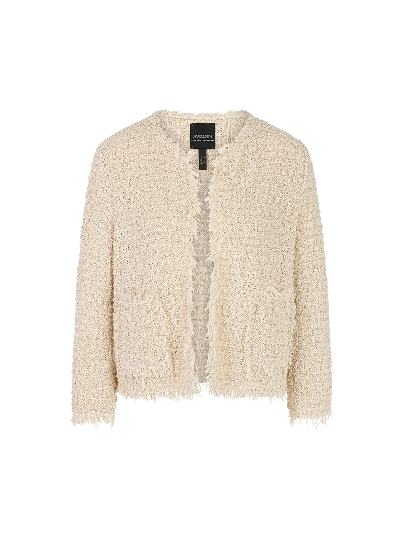Marc Cain Bouclé Cardigan Knitted in Germany YC 39.18 M18