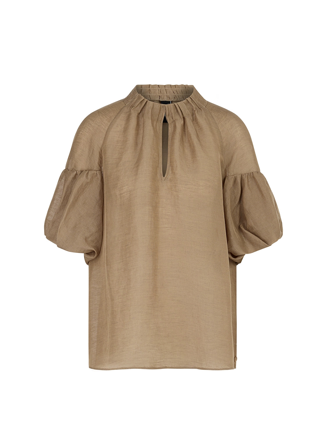 Marc Cain Plain Blouse with Balloon Sleeves YC 51.42 W86