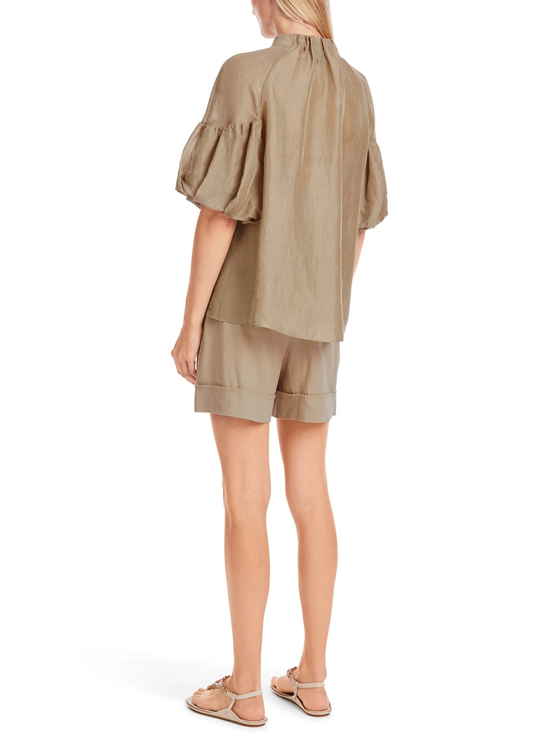 Marc Cain Plain Blouse with Balloon Sleeves YC 51.42 W86