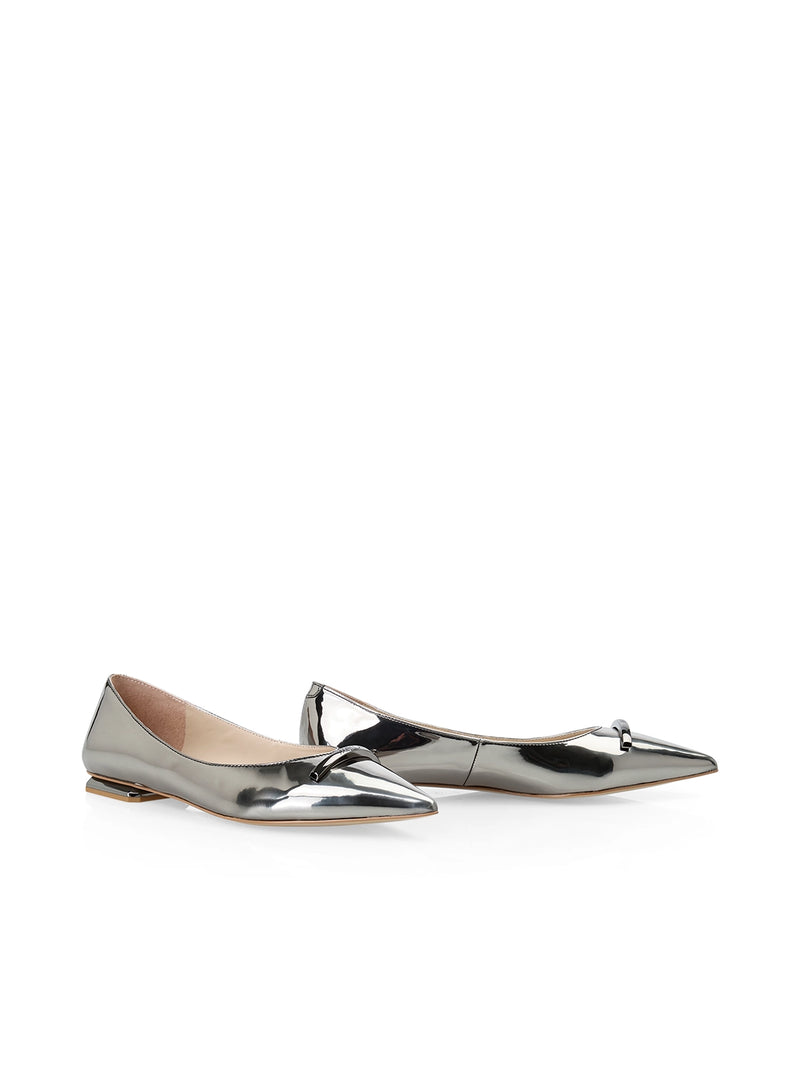 Marc Cain Metallic mirror look ballerina flat YC SF.01 Z01
