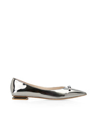 Marc Cain Metallic mirror look ballerina flat YC SF.01 Z01