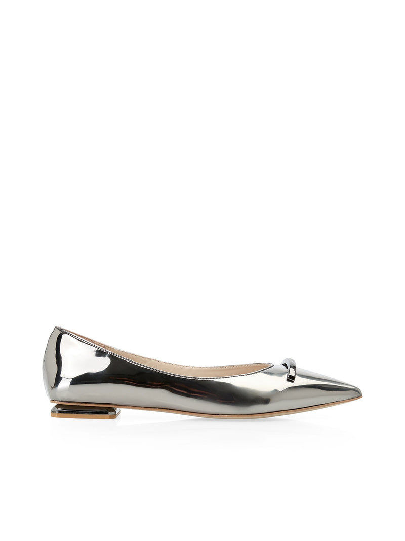 Marc Cain Metallic mirror look ballerina flat YC SF.01 Z01