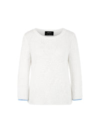 Marc Cain ‘Knitted in Germany’ knitted jumper in White AC 41.31 M06